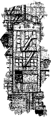 Stylized rendering of ABC No Rio building